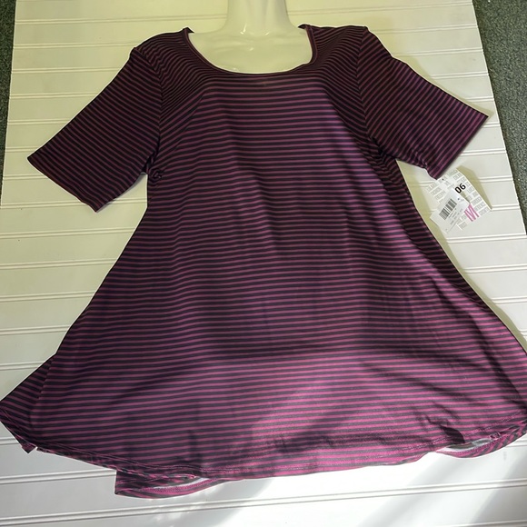LLR Striped Perfect T Tunic Top-#0506 - Picture 10 of 12